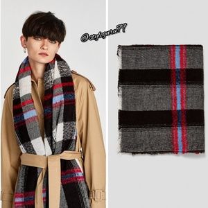 NWT, ZARA, Checked Blanket Scarf